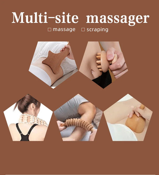 Wooden Anti-Cellulite Cup Massager