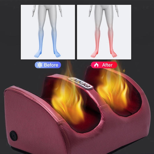 Electric Foot Massager with Heat | Shiatsu Kneading & Relaxation